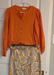 LOFT Orange Blouse